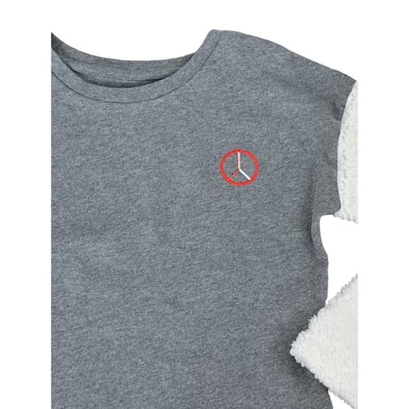 NWT Harper Canyon Girls Gray White Pullover Top Size Small 7 8 - Picture 4 of 6